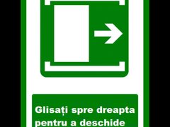 Placuta de iesire glisati spre dreapta pentru a deschide